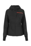Prada Black Polyester Padded Jacket In Black
