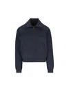 Prada Technical Fabric Cardigan In Blue