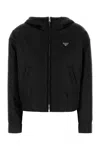 Prada Nylon Padded Jacket With Hood And Elasticated Hem