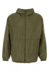 Prada Lightweight Hooded Jackets Elasticated Cuffs In Green