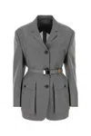 Prada Women's Mohair Blend Blazer In Gray