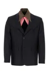 Prada Men's Wool Single-breasted Jacket In Blue