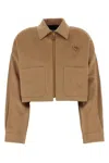Prada Camel Jacket In Brown