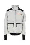 Prada Zipper Logo Casual Jacket In White