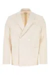 Prada Ivory Cotton Blazer In White