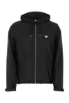 Prada Raincoat Jacket In Black