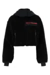 Prada Bi-stretch Lightweight Hooded Jacket In Black