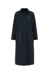 Prada Midnight Re-nylon Trench Coat In Black