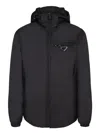 Prada Re-nylon Puffer Jacket In Black