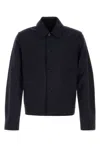 Prada Wool Blend Tailored Jacket Collared Design In Black