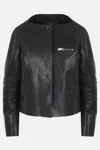 Prada Leather Jacket In Black