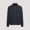Prada Cotton Blouson With Contrasting Stitching In Blue