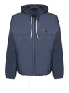 Prada Waterproof Hooded Jacket In Blue