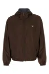 Prada Brown Re-nylon Reversibile Jacket In Brown