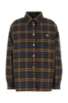Prada Checked Wool-twill Lumberjack Jacket In Multicolor