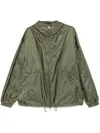 Prada Triangle-logo Windbreaker In Green
