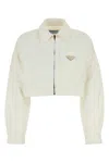Prada White Denim Jacket In Neutral