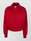 Prada Jackets With Long Sleeves And Ribbed Hem In Red