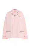 Prada Jacquard Cotton Pj Top In Pink
