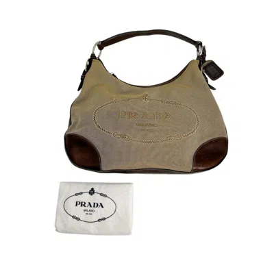 Pre-owned Prada Jacquard Handbag () In Green