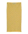 Prada Jacquard Knitted Skirt In Yellow