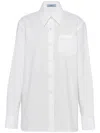 Prada Chest-pocket Button-down Shirt In White