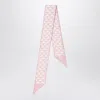 Prada Silk Jacquard Scarf In Pink