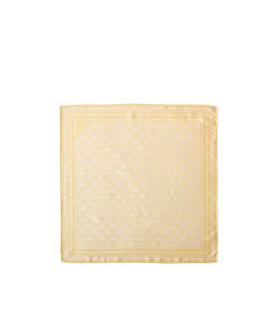 Prada Jacquard Silk Scarf 55 In Yellow