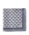 Prada Jacquard Silk Scarf 55x55 In Neutral