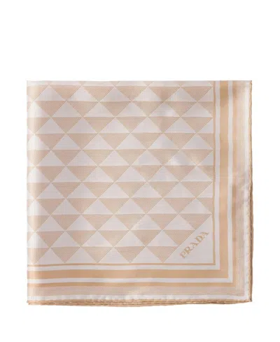 Prada Jacquard Silk Scarf 55x55 In Pattern
