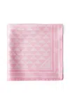 Prada Womens Pink Printed Silk-twill Scarf