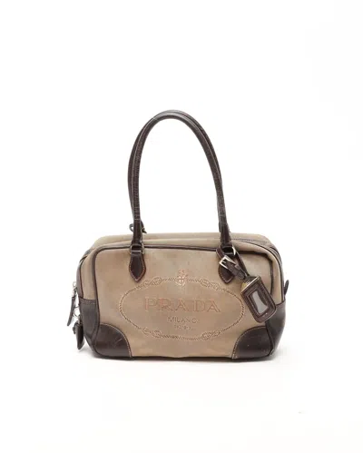 Prada Jacquard Tote Bag In Sand