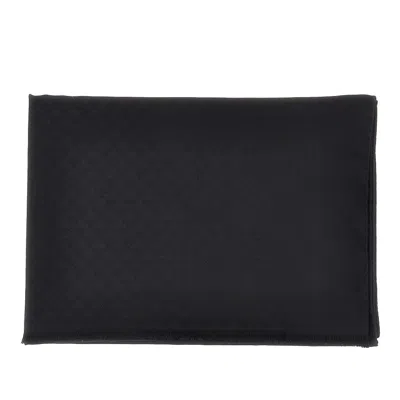 Prada Jacquard Wool And Silk Scarf In Black