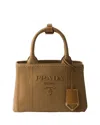 Prada Womens Brown Jardinière Mini Cotton-canvas Top-handle Bag