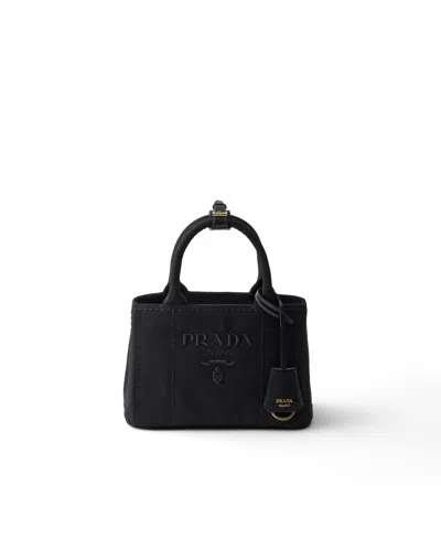 PRADA PRADA JARDINIÈRE COTTON CANVAS MINI-BAG
