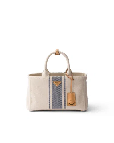 Prada Jardinière Large Cotton Canvas Bag In Multi
