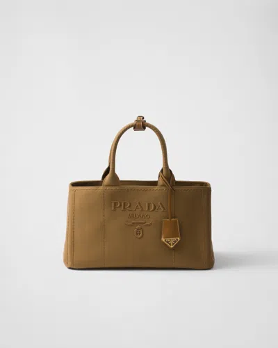 Prada Jardinière Grosse Handtasche Aus Baumwoll-canvas