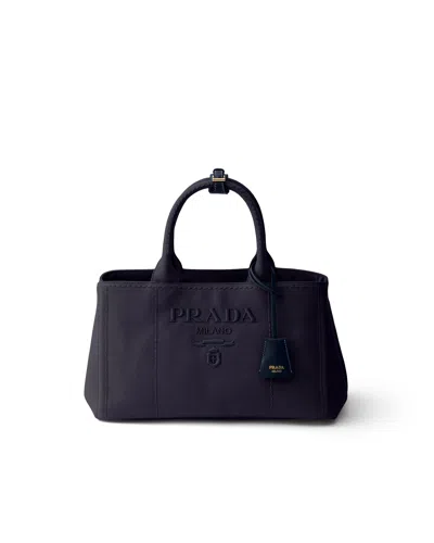 Prada Jardinière Grosse Handtasche Aus Baumwoll-canvas