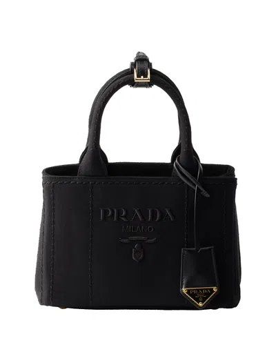 PRADA JARDINIERE MINI COTTON CANVAS HANDBAG