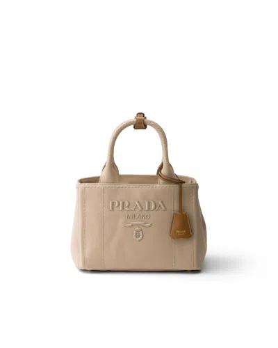 Prada Jardinière Small Cotton Canvas Bag