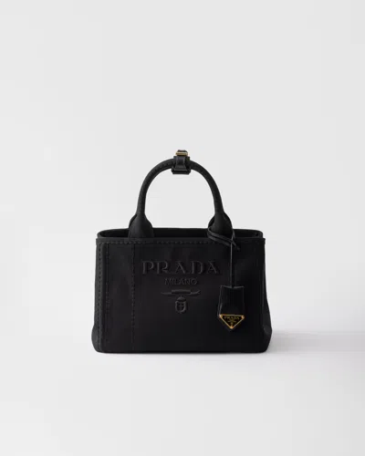 PRADA PRADA JARDINIÈRE KLEINE HANDTASCHE AUS BAUMWOLL-CANVAS