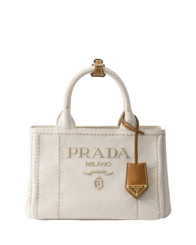 Prada Small Linen Blend Handbag