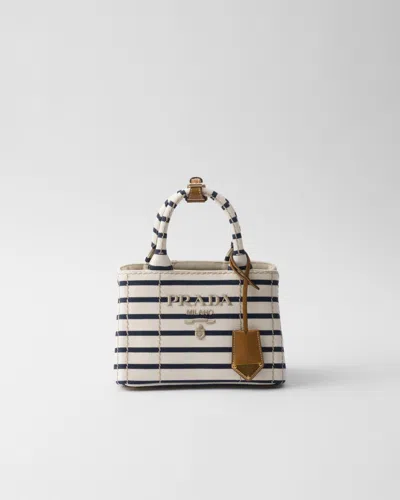 Prada Striped Cotton Canvas Mini-bag
