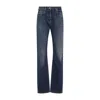 Prada Low-waist Tapered Bleached Denim Trousers