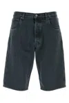 Prada Denim Bermuda Shorts Featuring Belt Loops In Blue