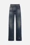 Prada Five Pocket Jeans In Washed Denim In Blue