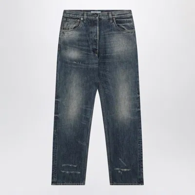 Prada Jeans In Washed Denim In Blue