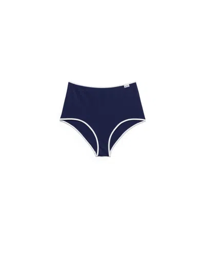 Prada Jersey-bikini-slip In Blue