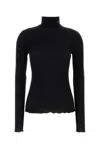 Prada Wool-silk Blend Turtleneck Sweater In Black