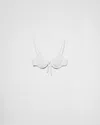 Prada Jersey Bra With Bow In White
